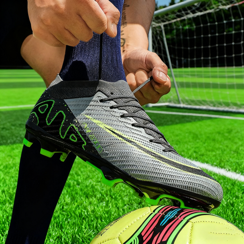 รองเท้าฟุตบอลคุณภาพสูง รองเท้าฟุตบอลมืออาชีพกลางแจ้ง FG Outdoors Professional Sports Soccer Shoes - รูปที่ 6