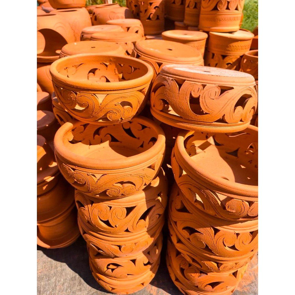 กระถางดินเผา กระถางปลูกกล้วยไม้ดินเผาคละลายส่งมี3ไซส์8นิ้ว10นิ้ว 12นิ้ว 📌ส่งปกติทุกวันให้ตามคิวออเดอร์ - รูปที่ 7