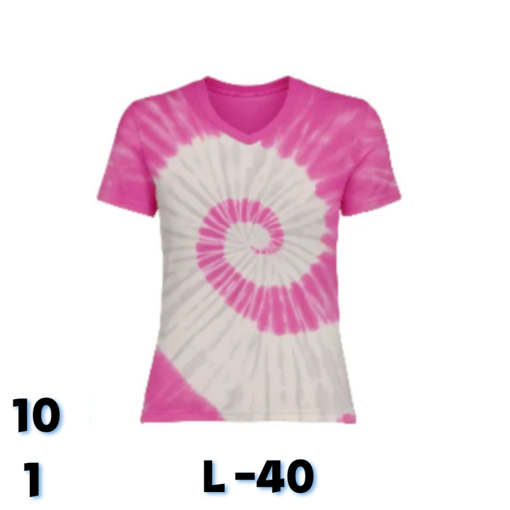 เสื้อยืดคอกลมผ้ามัดย้อม FC-1 ) 2 ขนาด  S  L  XL 3XL ผ้าคอตอนยืดหยุ่นรองรับทุกการเคลื่อนไหว