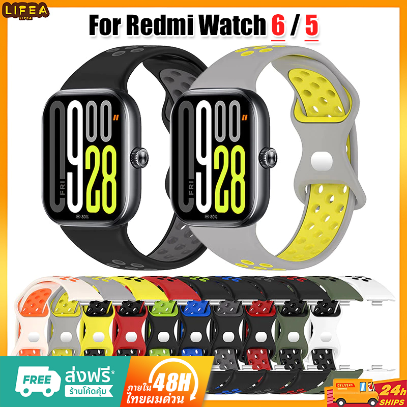 สายนาฬิกาข้อมือ ซิลิโคนนิ่ม แบบเปลี่ยน สําหรับ Xiaomi Mi Redmi Watch 6 / 5 Smart Watch