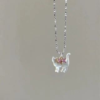 สร้อยคอแฟชั่น จี้ลูกแมว เครื่องประดับแฟชั่นผู้หญิง necklace Y2K