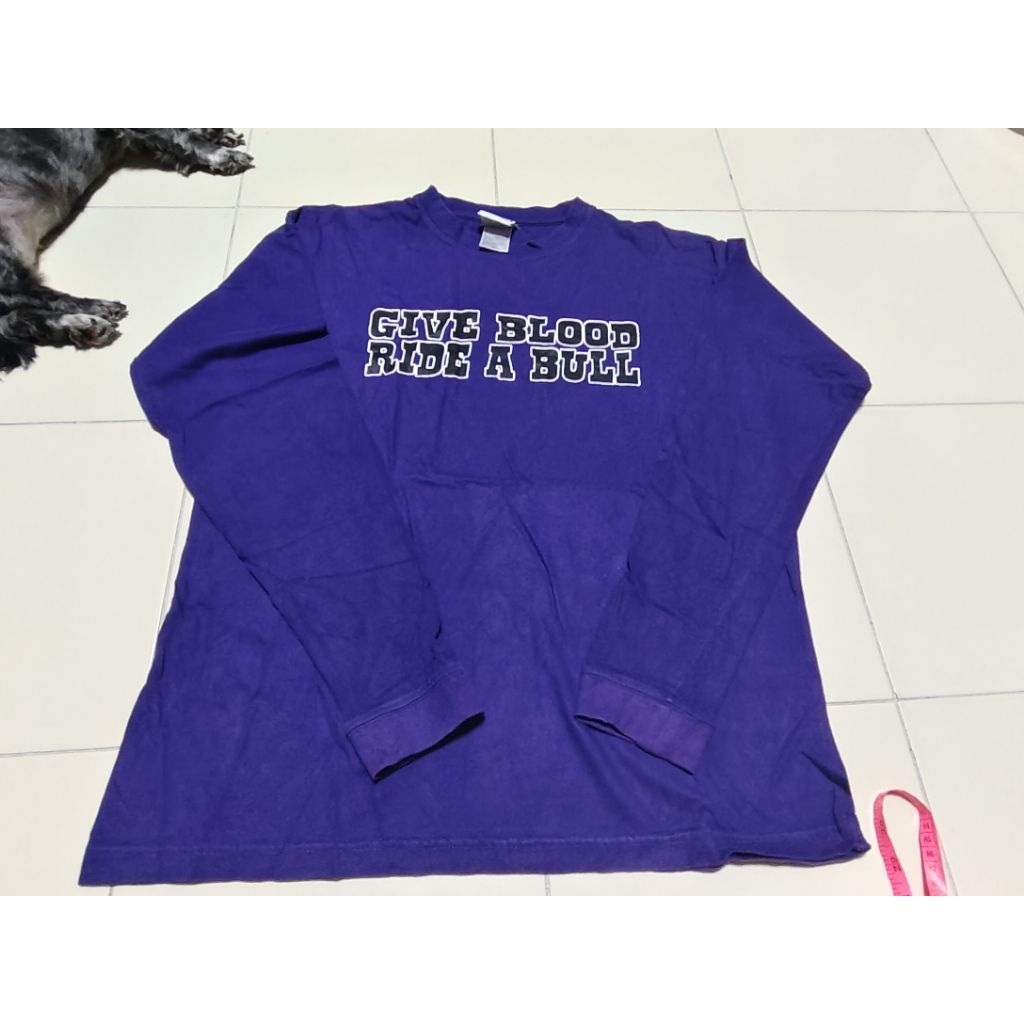 💜S071💜 เสื้อแขนยาว อก46ยาว29 เสื้อยืดมือ2 แบรนด์ วินเทจ การ์ตูน วง ลายมันส์