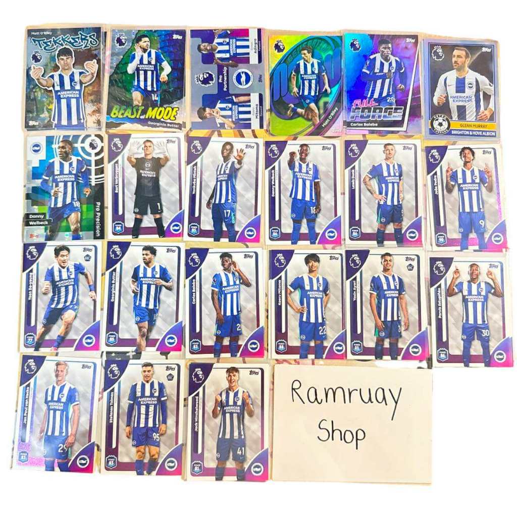 Topps Premier league Brighton & Hove Albion F.C. 2025-2026 การ์ดนักบอล การ์ดบอล ส่งไวมาก