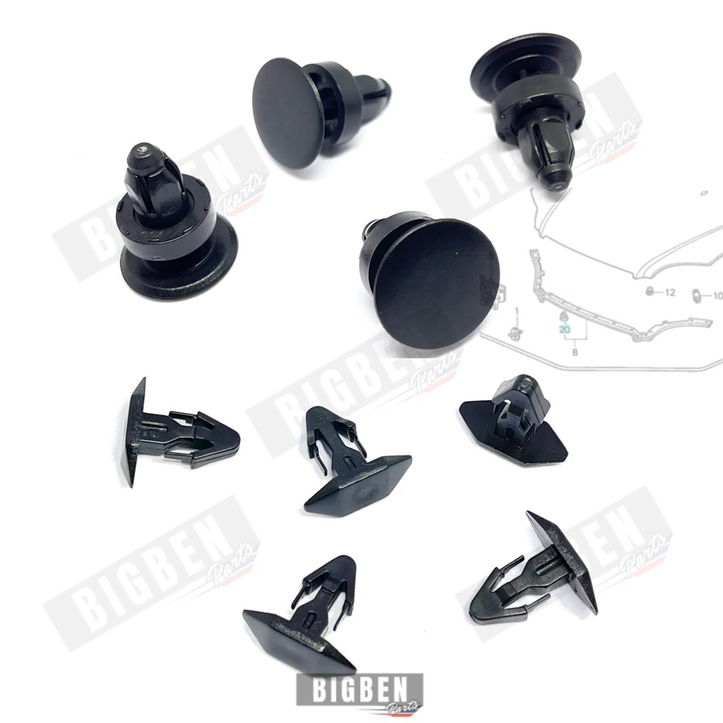 หมุดยึดแผงจิ้งหรีด,กิ๊บล็อคแผงจิ้งหรีด HONDA CIVIC EG,EK,CRV,Odyssey