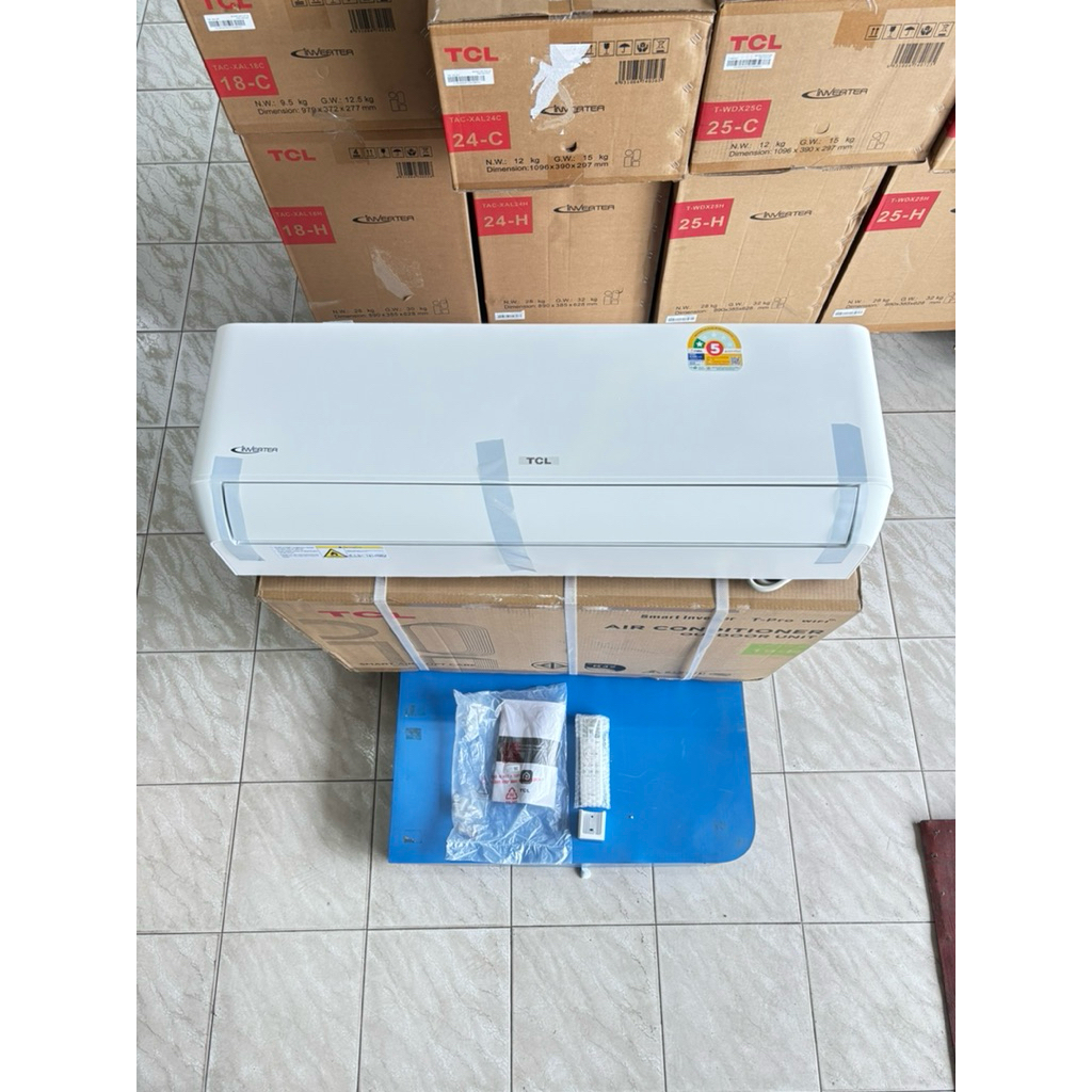 แอร์ tcl 19000btu inverter รุ่นพิเศษ เปิด-ปิดจากมือถือได้ ประหยัดไฟเบอร์ 5 ได้ 1ดาว แอร์ใหม่ปี 2025 