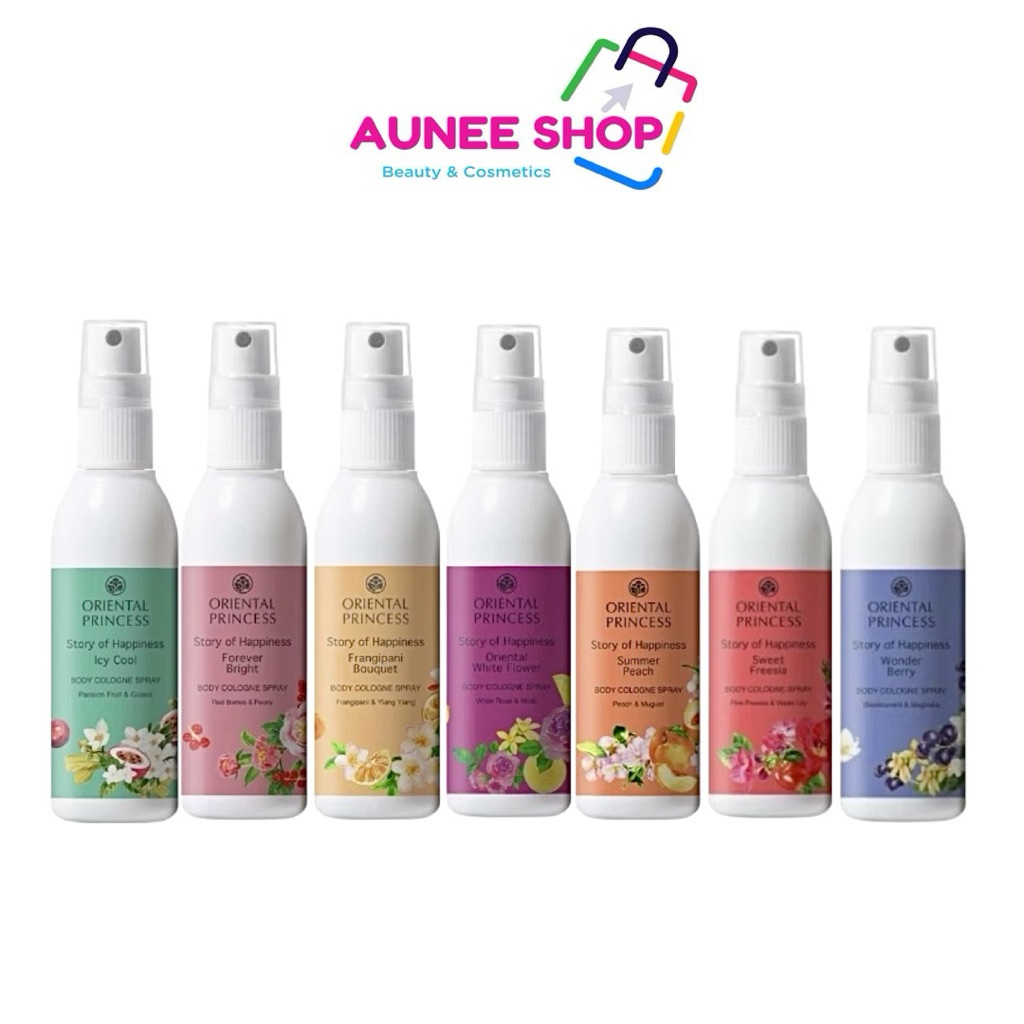 ส่งฟรี/มีไลฟ์ (ขวด)สเปรย์ฉีดตัวหอม Oriental Princess Story of Happinesst Body cologne Spray
