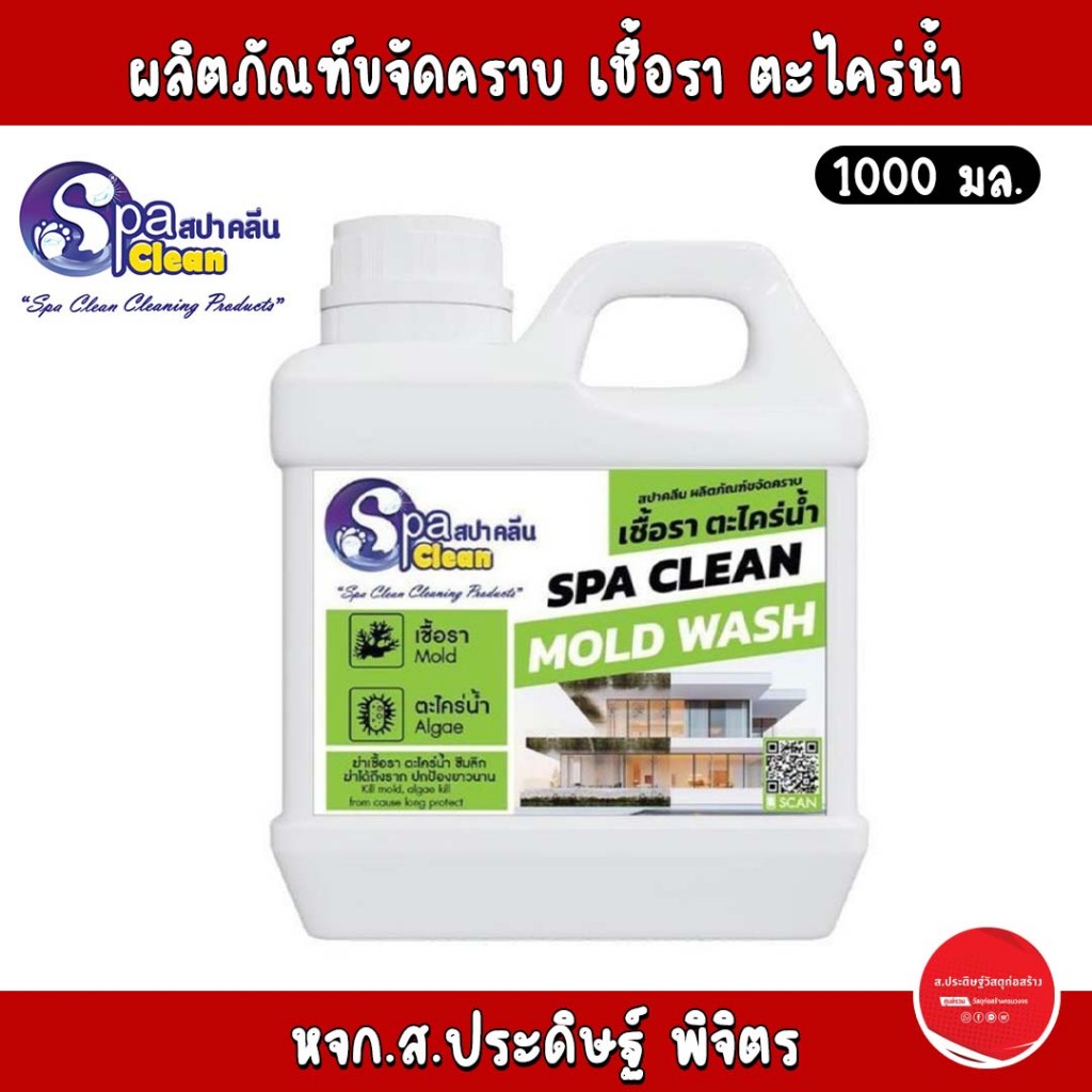 SpaClean น้ำยาขจัดคราบเชื้อรา ตะไคร่น้ำ 1 ลิตร, 3800 มล.