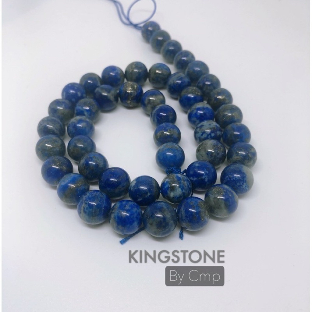 หินนำโชค แพ็ค10เม็ด ลาพีส ลาซูลี พรีเมียม 6 8 10 12 มม Lapis lazuli Premium