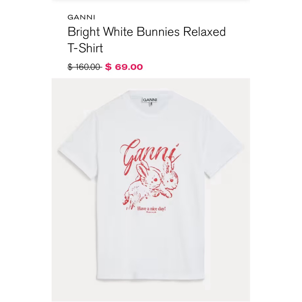 Ganni bunny  T-shirt