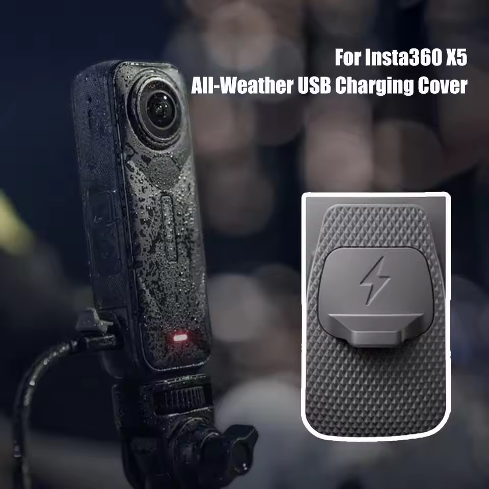 For Insta360 X5 USB Charging Port Water Cover Rainy Day or Splashproof Accessories