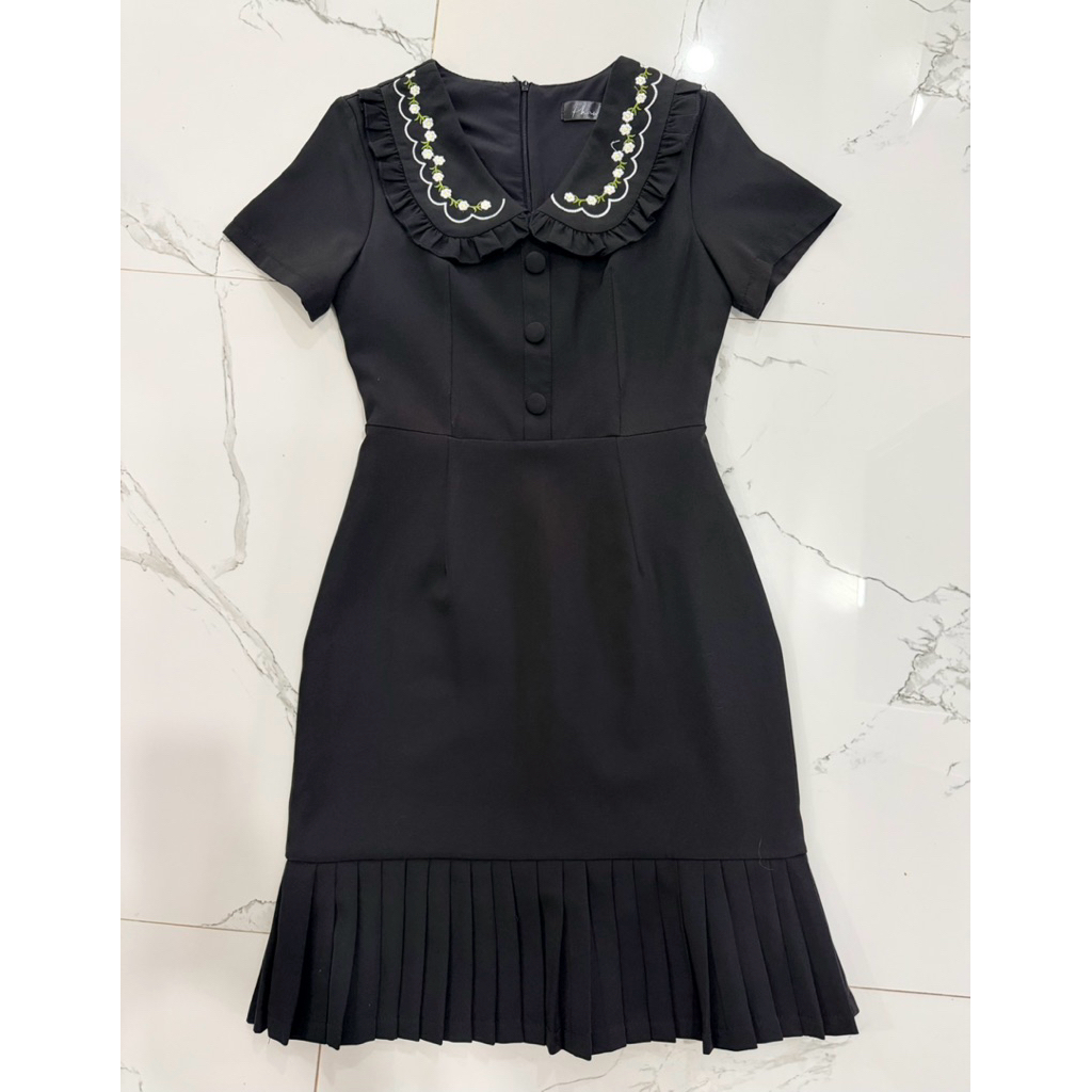 ชุดเดรส/ชุดทำงาน/ชุดไปงานศพ/ชุดสีดำ ป้าย Pawi