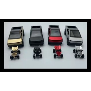 โมเดลรถเหล็ก  Tesla Cybertruck scale 1:36 มีลาน ประตู+ท้าย เ…