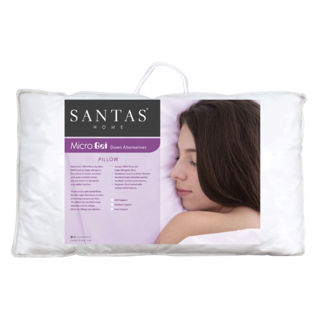 [From 3,180.-] SANTAS MICROGEL FIRM SUPPORT มือสอง หมอน ผ้านวม ผ้าห่ม ผ้าปูที่นอน muji jessica chowa
