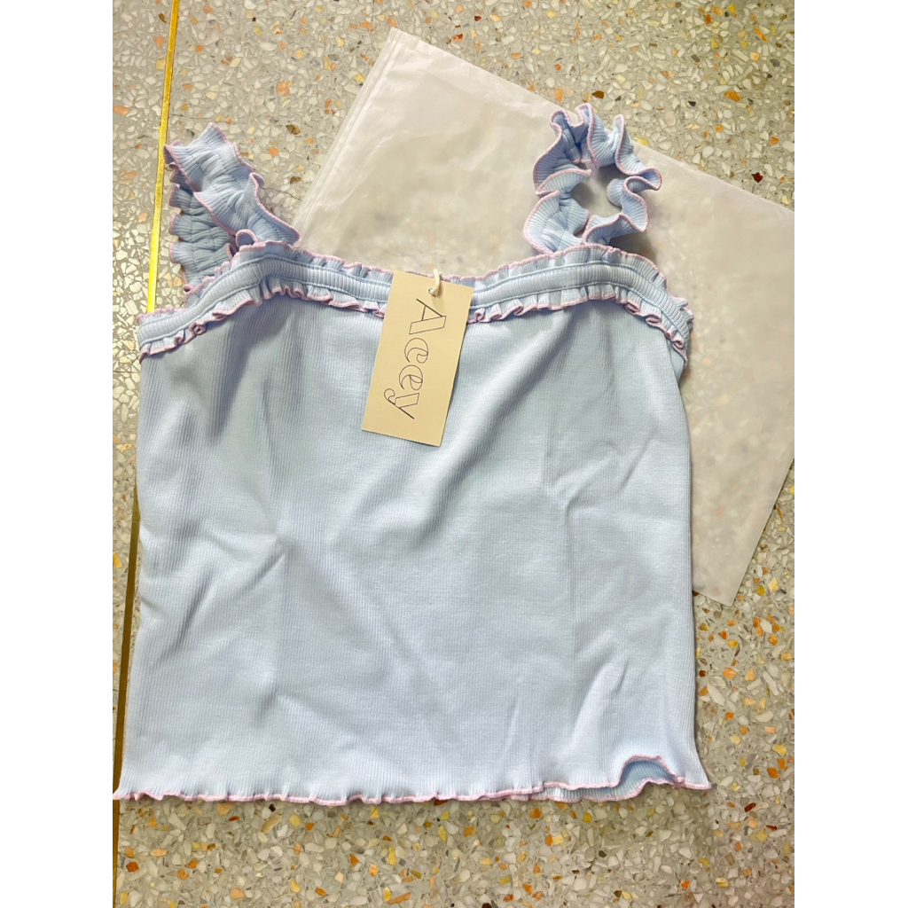 acey สายเดี่ยวฟ้าขอบชมพู