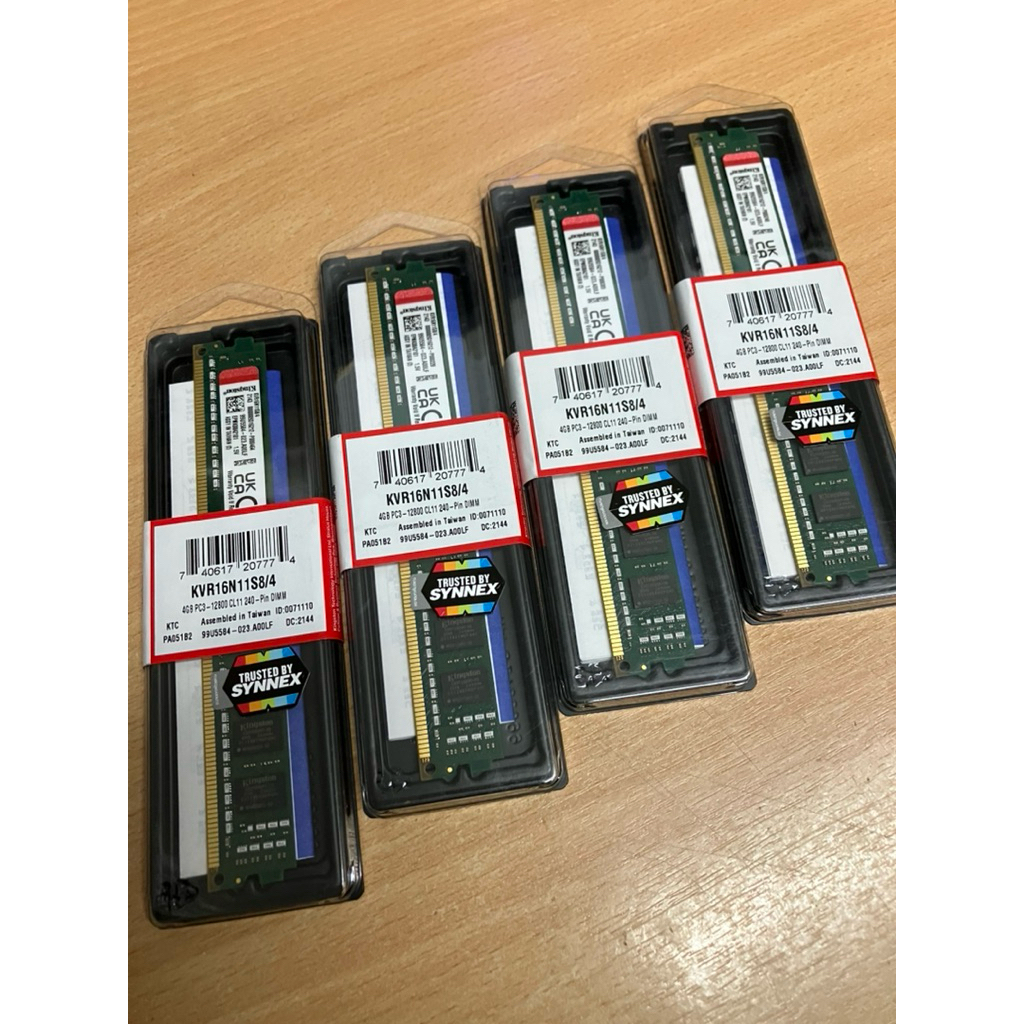 RAM PC (แรมพีซี) KINGSTON DDR3 4GB Bus1600 ของใหม่ ประกัน LT SYNNEX ของแท้