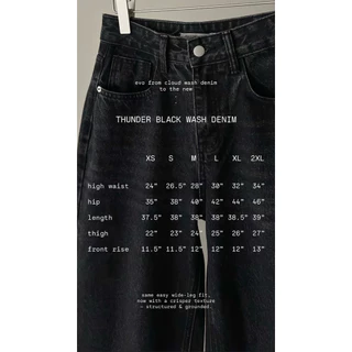 FADTHINGS : thunder black wash denim 🌪️🌪️ ทรงเดียวกับ cloud wash denim ค่า