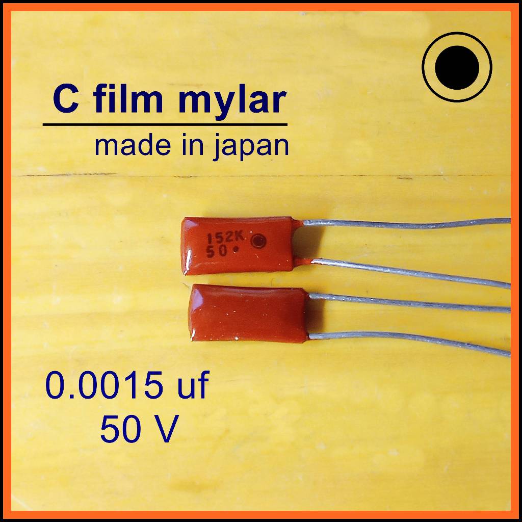 C Capacitor Mylar ( ไมล่า ) made in japan  0.022uF 0.015uF 0.0015uF 0.0033uF NOS