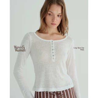 when.we.summer - Waves&Warmth Long Sleeve Top (-เฉพาะเสื้อ-) *พร้อมส่ง*