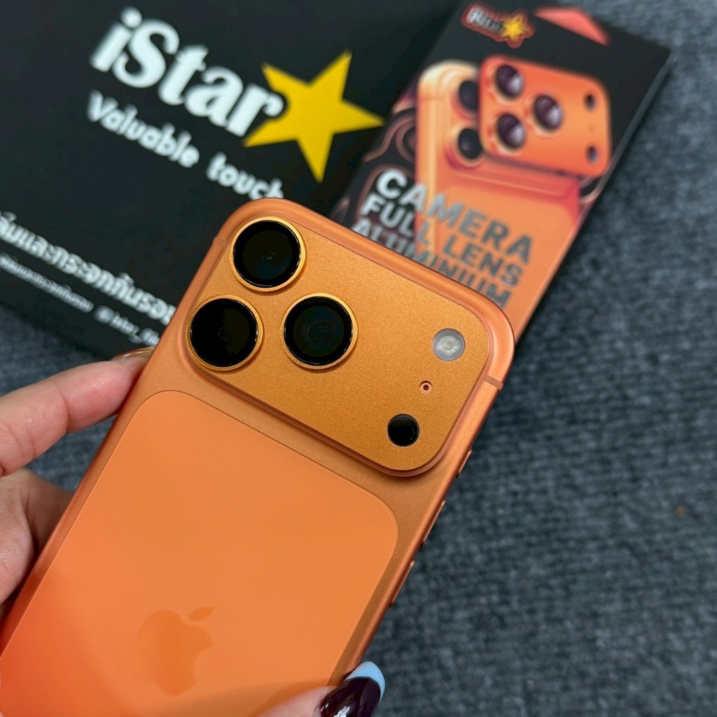 iStar ฟิล์มป้องกันเลนส์กล้อง พร้อมเลนส์ในตัว Full Lens Aluminiun For iPhone 17ProMax 17Pro 17Air 17