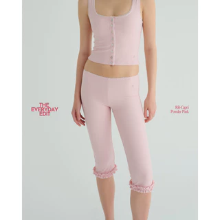 when.we.stretch - Everyday Rib Capri Pant (-เฉพาะกางเกง-) มีซับในอย่างดีทั้งตัว