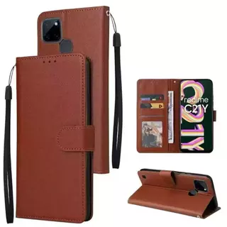 เคสฝาพับ ล็อค แถมสาย สำหรับ Oppo Realme C11 C12 C15 C17 C20 C21 C21Y C25Y C1 C3 Realme 5 5s 5i 6i 7i Realme9i 9Pro Plus