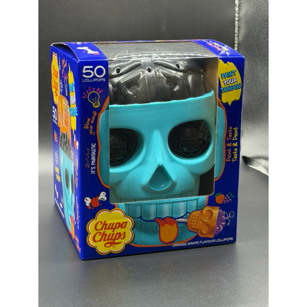 Chupa Chups Skull Halloween Lollipops ลูกอมจูปาจุ๊ปส์หัวกะโหลกใหญ่ฮาโลวีน