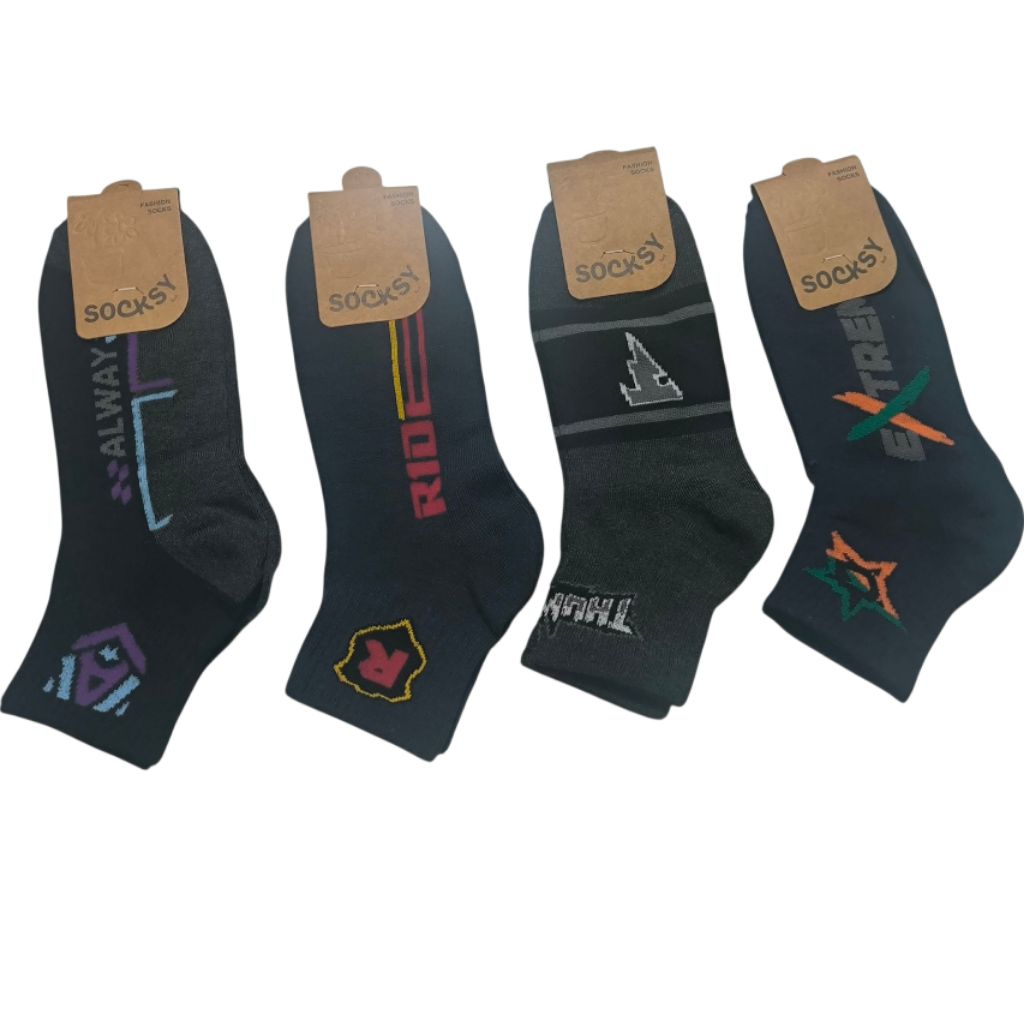 ถุงเท้าข้อกลางลายสปอร์ต socksy ขนาด Free Size เนื้อหนานุ่ม  ใส่สบาย✨พร้อมส่ง (แพ็ค5/10คู่)