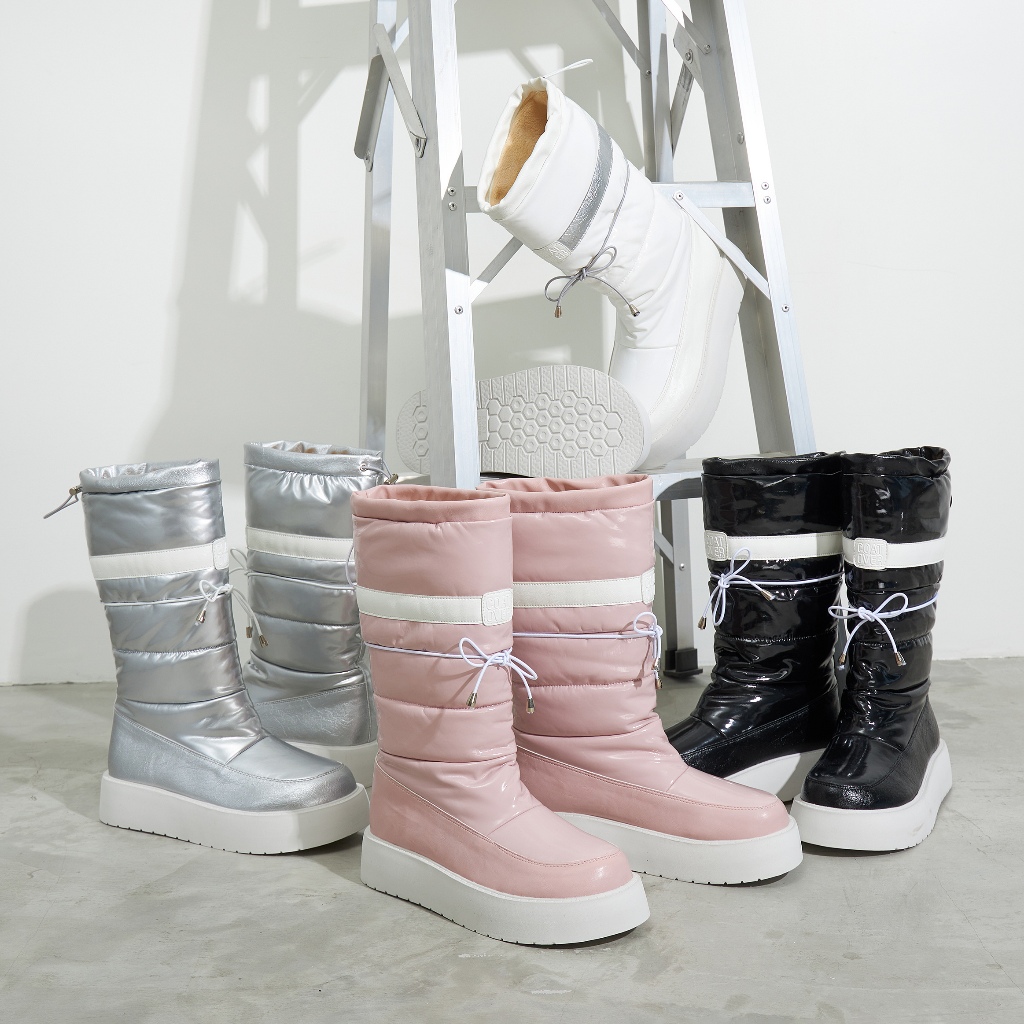CO1092 | Cozy Snow Guard Boots – บูทยกพื้นบุขนสุดอบอุ่น