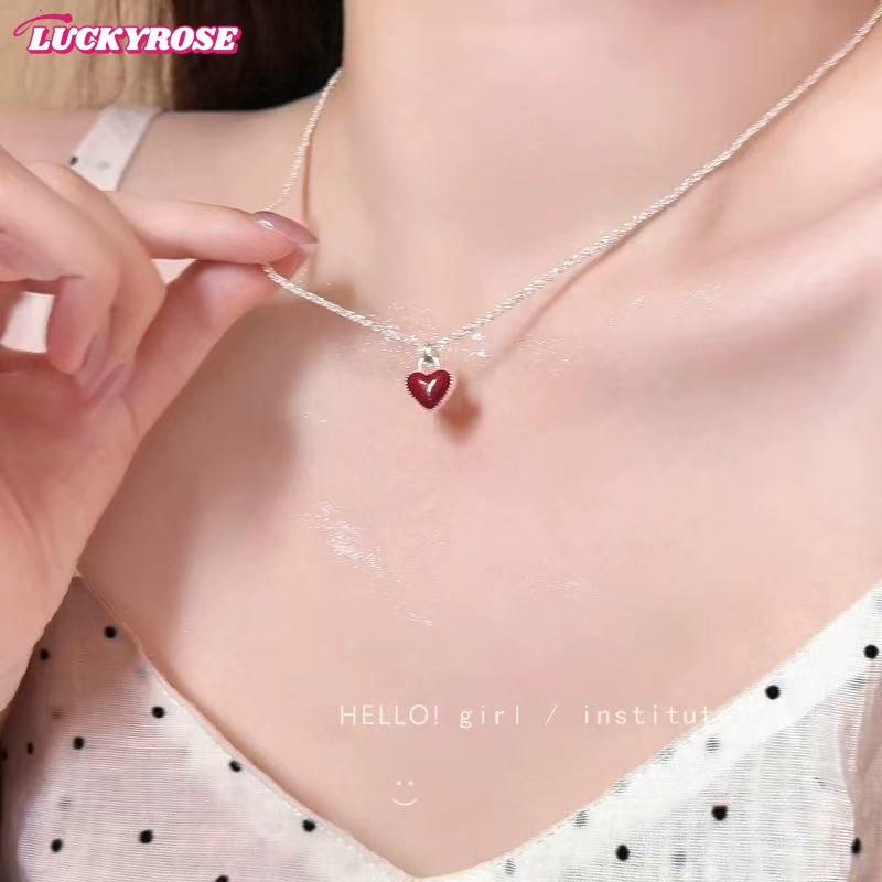 LUCKYROSE สร้อยคอสตรีสไตล์เฟรนช์ จี้หัวใจ pendent ดีไซน์ Exclusive สวยหวานหรูหรา