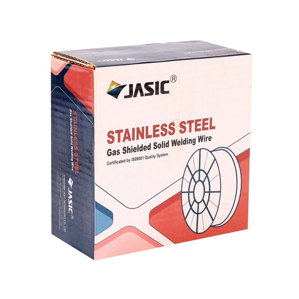 JASIC ลวดเชื่อม MIG 0.8 สแตนเลส ( 1 กก. ) ใช้แก๊ส / ลวดเชื่อม MIG Flux Core ไม่ใช้แก๊ส