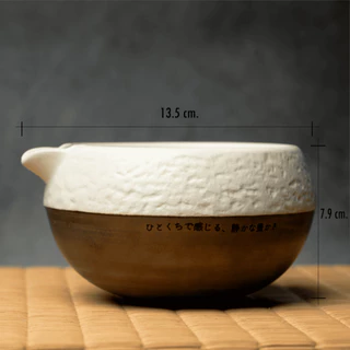 SOFUTO CREAM I Katakuchi Chawan I ถ้วยชงมัทฉะญี่ปุ่น สีขาว