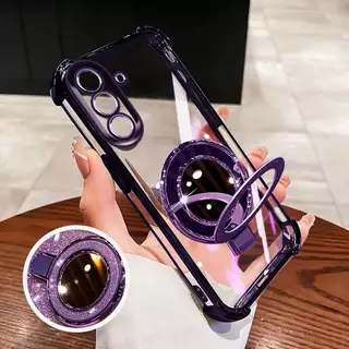 เคสกระจก สำหรับ Samsung A18 A17 A27 A16 A57 A37 A55 A36 A56 A02S A03S S26FE S24FE S25FE A23 A13 A15 A05S A04S ตั้งได้ E5