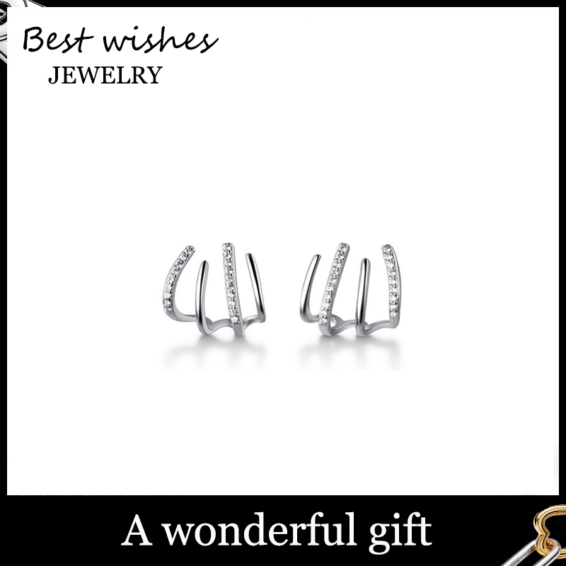 WG Jewelry ต่างหู ต่างหูทองคำขาว ต่างหูเพชร ต่างหูแฟชั่น WG-E021 ของขวัญวันเกิด