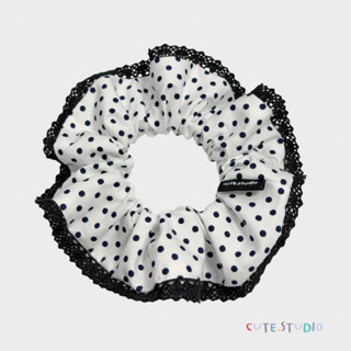 cute.studio•Polka Dot Lace ยางมัดผม ลายจุด ขอบลูกไม้ ผ้าคอตต…