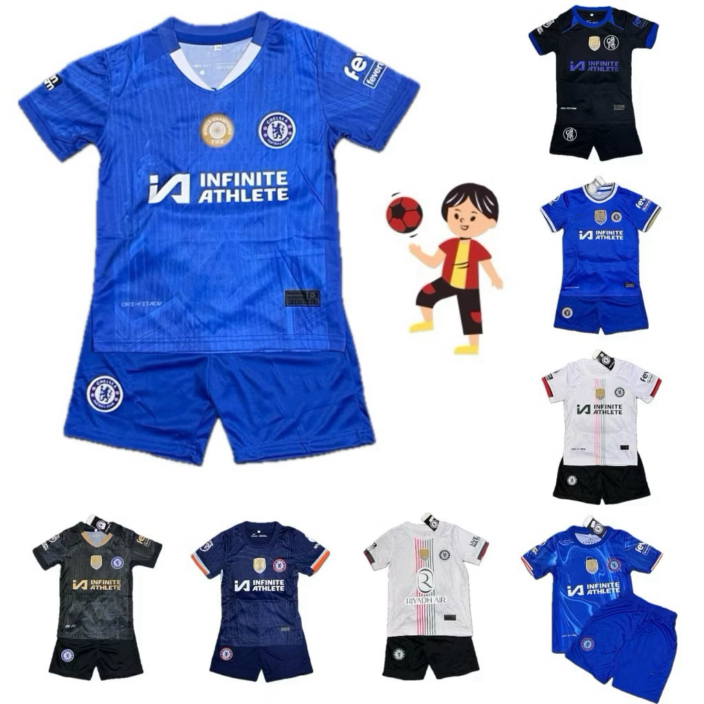 ชุดกีฬาเด็ก!  ทีมเชล-ซี ( เสื้อ + กางเกง) ผ้านิ่ม ใส่สบาย  เนื้อไม่บาง ไม่หนามาก  ไม่ระคายเคืองผิวเด็ก