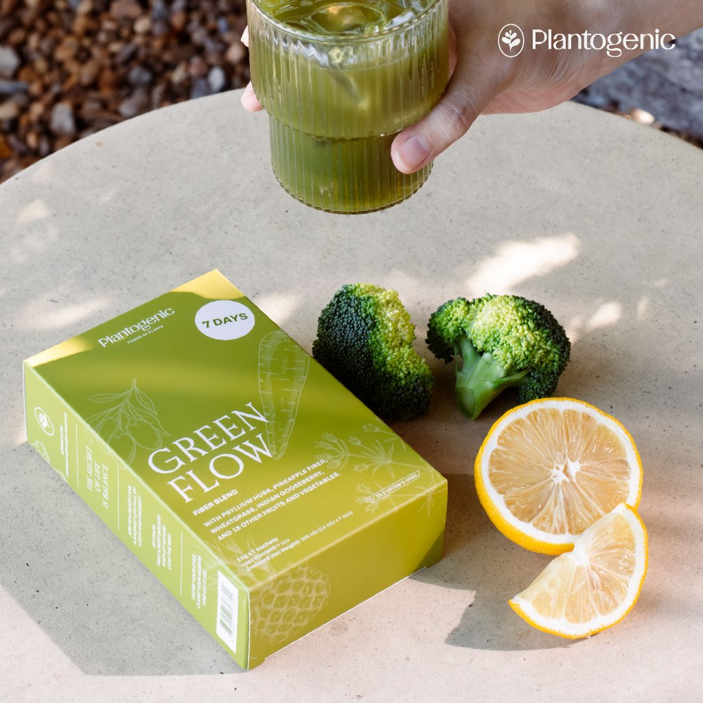 Plantogenic - Green Flow ไฟเบอร์ปัดกวาดสิ่งตกค้าง ช่วยการขับถ่าย เพิ่มมวลอุจจาระ ไม่ปวดบิด ไม่เติมน้ำตาล (Plant-based)