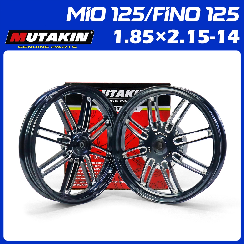 MUTAKIN ล้อแม็ก MT88 CNC RIM สำหรับYAMAHA MIO125/125i FINO125 MIOM3 MIO125GP MIOS MIOZ 1.85*2.15-14 Not MIO 115
