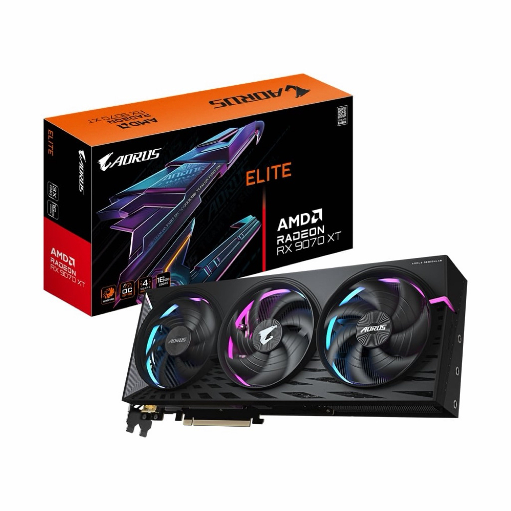 GIGABYTE VGA RADEON RX 9070XT AORUS ELITE - 16GB GDDR6 - A0167287