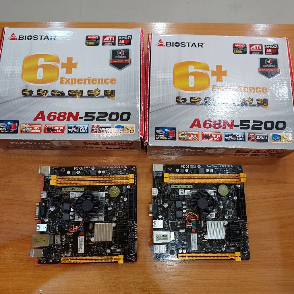 BIOSTAR A68N-5200 + CPU AMD Quad-Core A6 5200 สินค้า Clearance  รองรับ Win7-Win10
