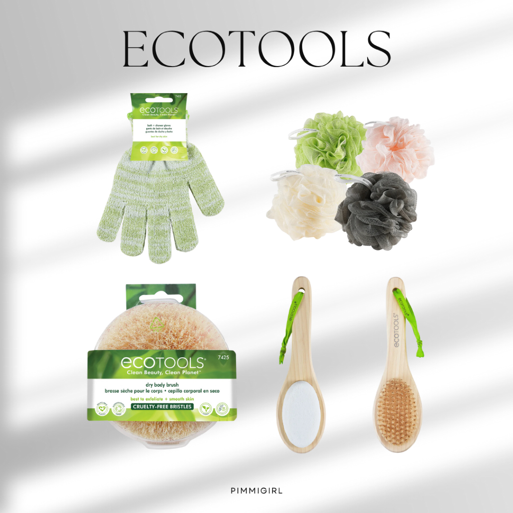 พร้อมส่ง 🍃 EcoTools 🍃 EcoPouf Loofah ใยขัดตัว ถุงมืออาบน้ำ แปรงขัดเท้า ของแท้ USA 🇺🇸