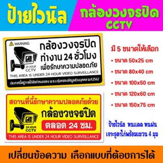 ป้ายไวนิล กล้องวงจรปิด CCTV