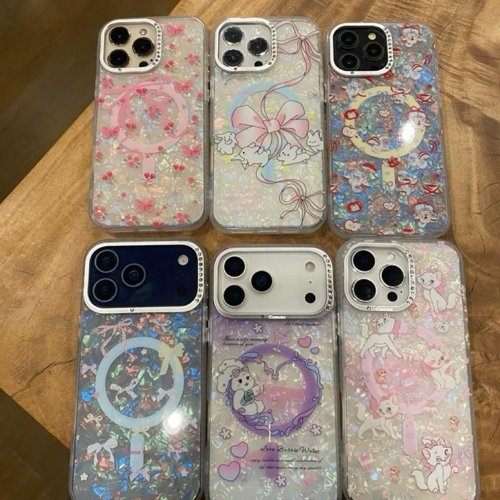 เคสหินอ่อนสกรีนลาย ขอบนิ่ม มีที่ชาร์จไรสาย งานเงา งานกล่อง