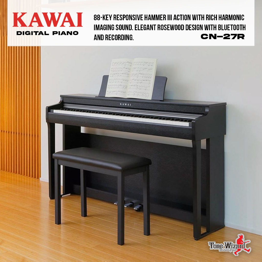 KAWAI เปียโน ไฟฟ้า คาไว Digital Piano CN-27 + AdaptorPA6T (58500)