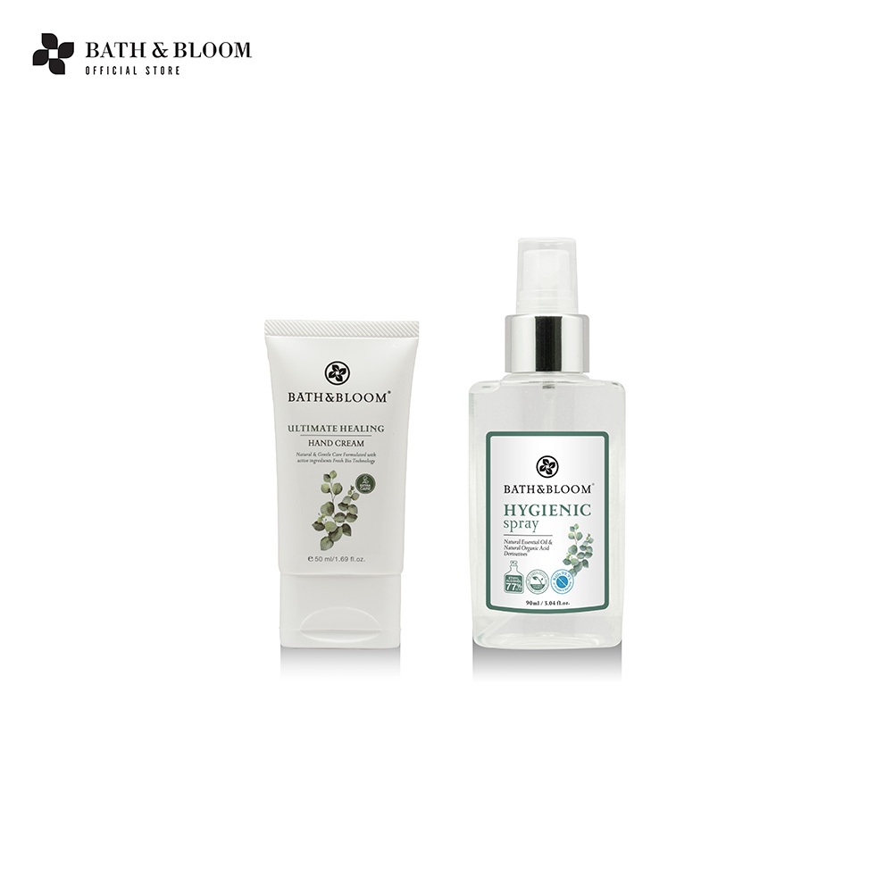 BATH & BLOOM Pure Bloom Set​ - Hand Care ชุดผลิตภัณฑ์สเปรย์แอลกอฮอล์ล้างมือและครีมบำรุงผิวมือ
