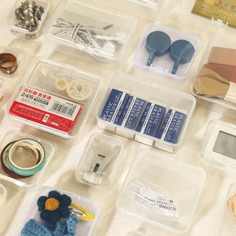 กล่องพลาสติกขนาดเล็ก เก็บอุปกรณ์ กล่องพลาสติกใส่ของ นามบัตร เครื่องประดับ - 1