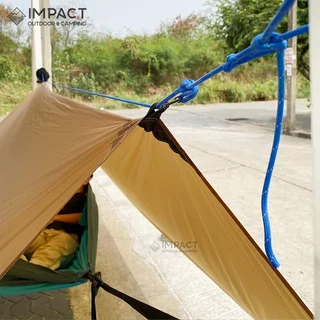 [คุ้มกว่า] Flysheetthai ทาร์ปสำหรับเปล เดินป่า 15D Ripstop 3.6 x 3 M