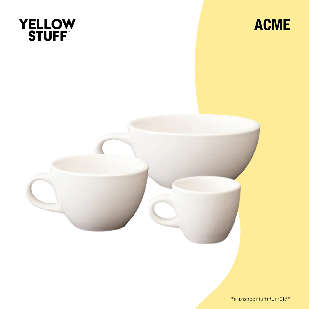 ACME - Diner Range Cup Eggshell (แบบแยกขายถ้วยกับจานรอง) แก้วกาแฟ