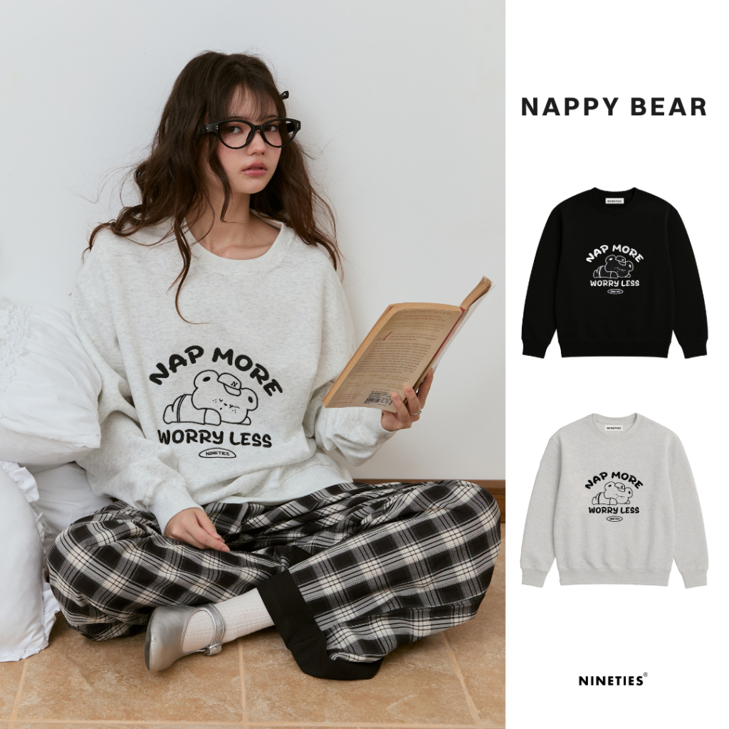 Nineties Design : Bear Collection Sweater เสื้อสเวตเตอร์ รุ่น Nappy Bear