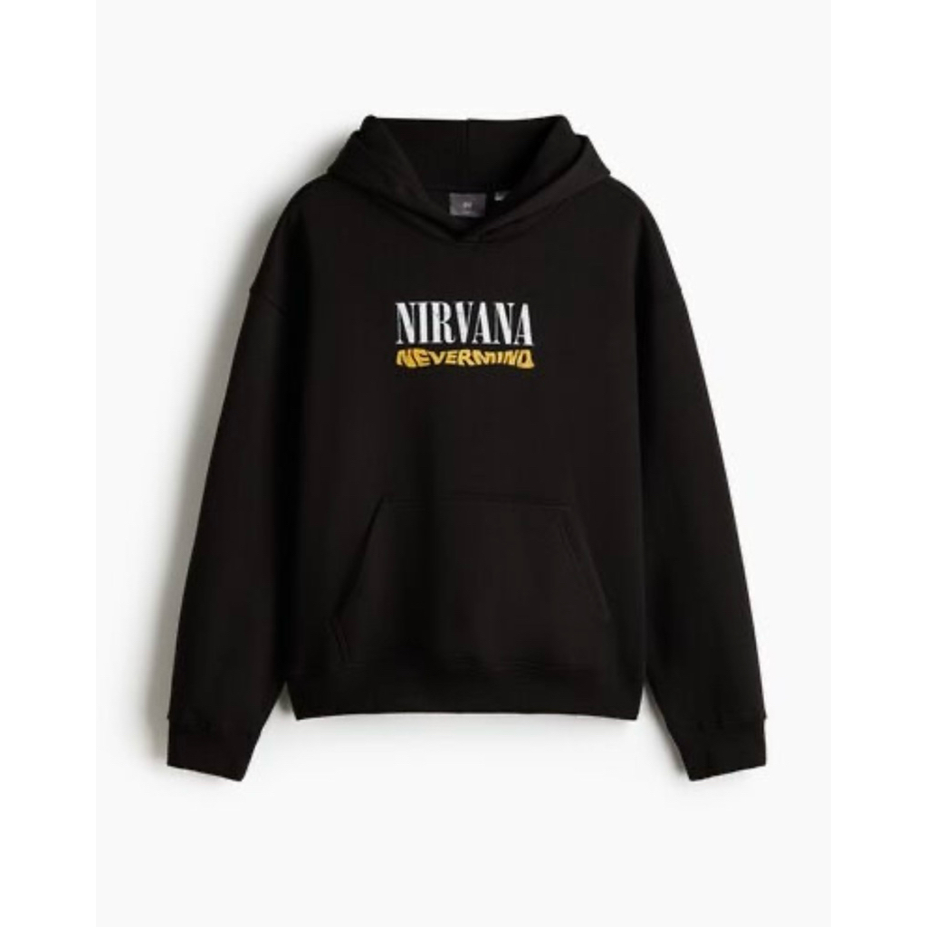 H&M เสื้อฮู้ดดีไซน์หลวม (Loose Fit Hoodie) ผู้ชาย (Nirvana)