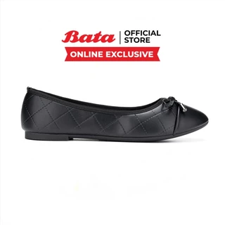 Online Exclusive Bata บาจา รองเท้าบัลเล่ต์แบบสวม สำหรับผู้หญิง สีเบจ 5318296 สีเทาเงิน 5311296 สีดำ 5316296